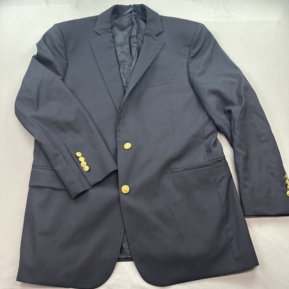 Brooks Brothers Vitale Barberis Canonico Jacket Mens 41R Black‎ Regent Blazer